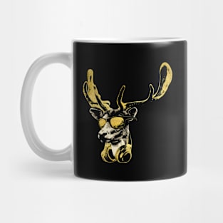 Deer DJ Bling. Cool and Funny Music Animal With Sunglasses And Headphones. Mug